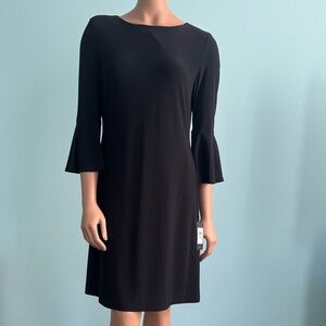 NWT! Tommy Hilfiger Elegant Black Dress with Flared Sleeves women’s size 8